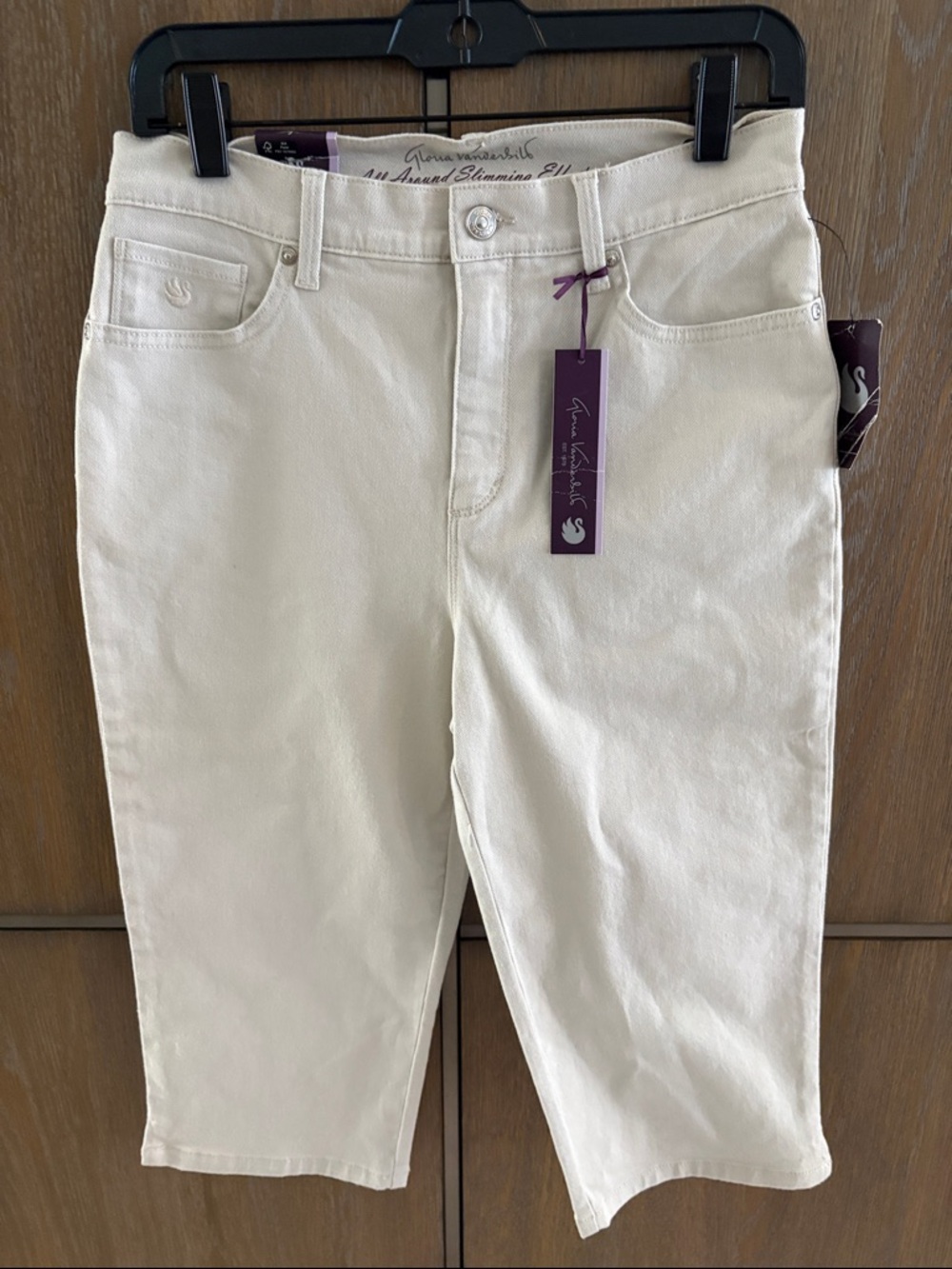 Gloria Vanderbilt Cream Straight-Leg Jeans